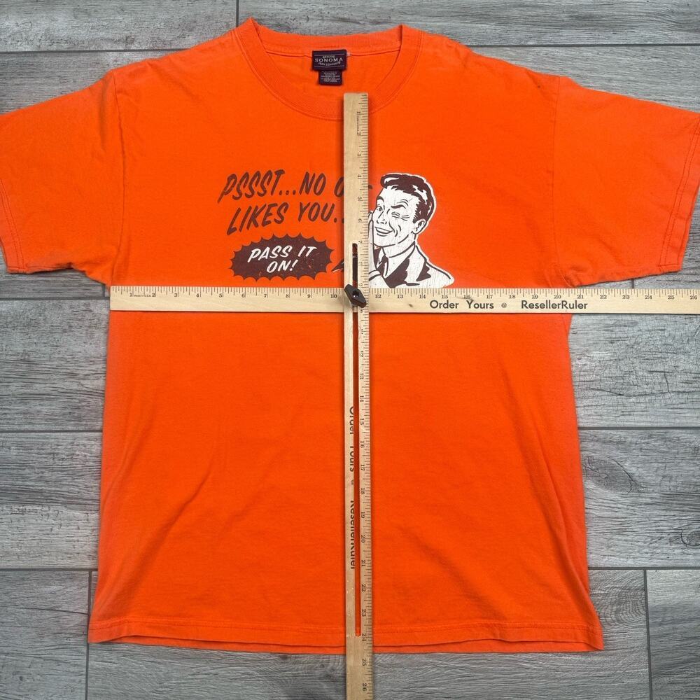 Vtg Y2k No One Likes You Mens Size L T-shirt Indie Grunge Sonoma Funny Comic - Picture 4 of 6